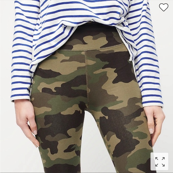 J.Crew green camo high rise 7/8 leggings - Picture 3 of 8